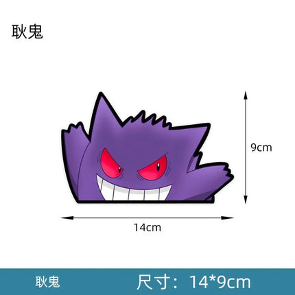 20styles Pokemon Car Stickers Anime Figure Pikachu Gengar Eevee Charmander Cute Cartoon Doll Creative Sticker Birthday Gifts