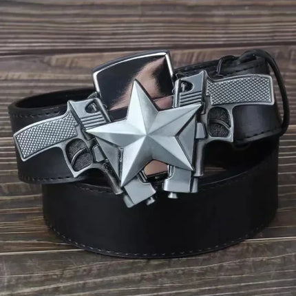 Creative Men's Belt Lighter Metal Belt Buckle Small Tool Cigarette Accessories Personalized Fashion Smoking Gift