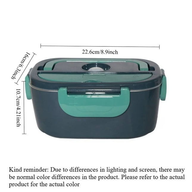 Car and Household Dual-use Heated Lunch Box, Household EU220V/car 12V/24V Dual Power Supply, Portable Food Warmer