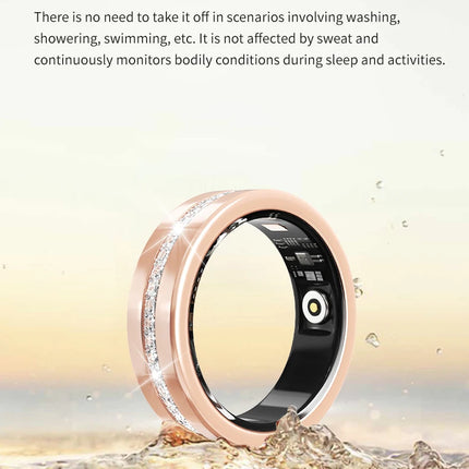 Smart Diamond Fitness Ring for Women Heart Rate & Sleep Monitor IP68 Waterproof Pedometer Health Tracker Fashionable Accessory