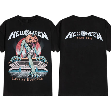 Helloween United Forces T-Shirt Women Men Oversized Street Y2K Hip Hop Short Sleeve Hip Hop Casual Cotton Female Male Clothing