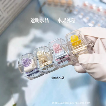 New Keys Finger Keyboard Keycap Stress Relief Fidget Keychain Pass The Time Key Button Pinch Toy Adult