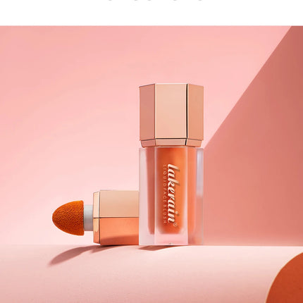 6 Colour Matte Liquid Blush Easy to apply long lasting waterproof blush sponge brush head Eyes lips Makeup Blush Cosmetics