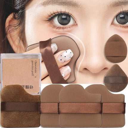 4/6PCS Makeup Blender Puff Air Cushion Foundation Sponge Loose Powder Puffs Cosmetic Applicator Tool Finger Sponge Makeup