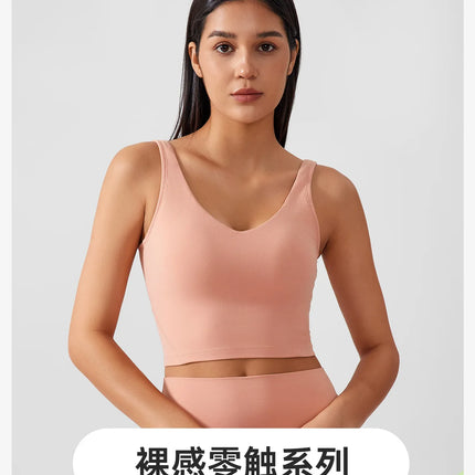 Sports Bra for Women Yoga Top Fixed Chest Pad Gym Vest Shock-proof Workout Tops Yoga Clothes U-shaped Back Fitness Crop Top