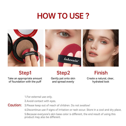 Sunscreen Cushion Foundation Fit Cushion Foundation Full Coverage Waterproof Long-lasting Concealer Long-lasting Korean Makeup