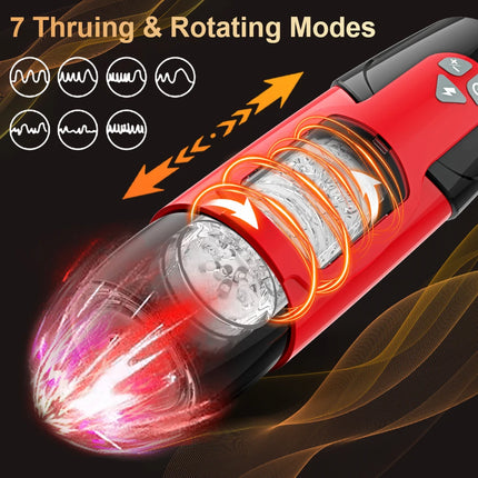 Telescopic Rotation Automatic Male Masturbator Man Masturbation Cup Simulation Piston Blowjob Adult Goods Masturbator for Men