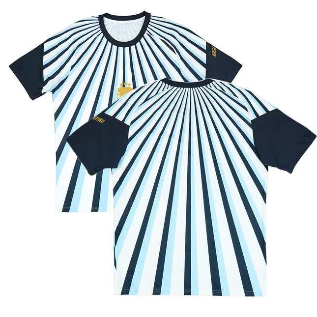 Argentina Soccer Mesh Jersey Football Fans Gift Top Men's Sports Quick Dry T Shirt Breathable Short Sleeve Unisex Oversized Tees