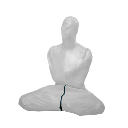 Unisex Fetish Shiny PVC Leather Bodysuit, Mummy Costumes, Sleeping Bag, Sexy Catsuit, Fron Zipper with Crotch, Halloween Cosplay