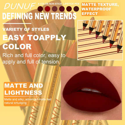 Waterproof Matte Lipliner Pencil Dark Red Contour Tint Lipstick Long Lasting Non-stick Cup Lip Liner Sexy Lips Makeup Cosmetics