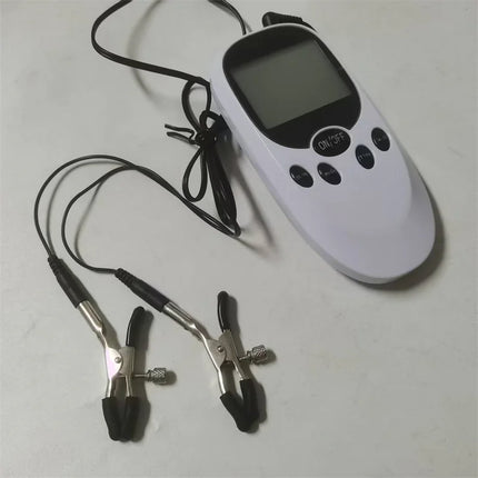 Metal Nipples Clips Labium Clamps Clitoris Stimulation Electric Shock Breast Sucker Sex Toys for Women Men Couples Flirting Game