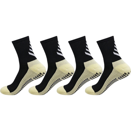 4Pair Exercise Non-Slip Grip Socks for Men Women in Football Basketball Baseball Rugby Soccer Cycling Running Hiking Tennis