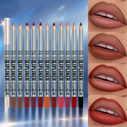 Luxury Matte Lip Liner, Long-Lasting, Smooth Application for Perfect Outline & Filling, Versatile Shades for All Skin Types