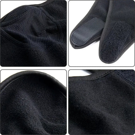Fashion Winter Thermal Balaclava Full Face Mask Skiing Hat Bandana Hat Windproof Snowboard Scarves Women's Men Helmet Cap Black