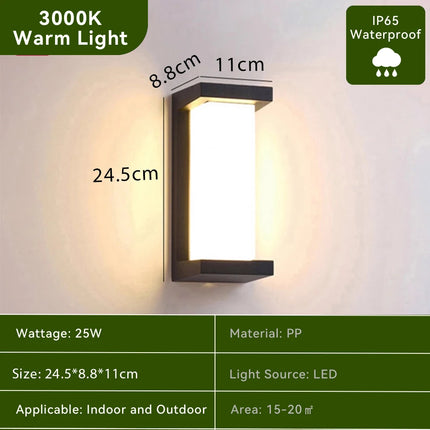 Waterproof LED Wall Light 110V 220V For Outdoor Pathway Stairway Porch Balcony Garden Wall Mount Indoor Exterior Wall Lamp