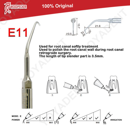 Woodpecker Tips DTE Dental Ultrasonic Endo Scaler Tips Scaling Tips Fit EMS UDS NSK SATELEC Scaler Handpiece Dentistry Tools