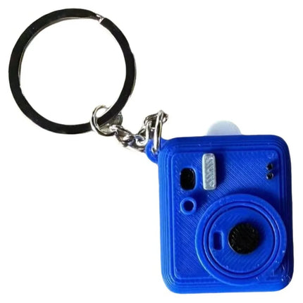 Portable Mini Camera Keychain Metal Key Ring Lightweight 3D Print Camera Pendant Decorative Multipurpose Bag Hanging Ornament