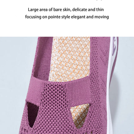 Women's shoes Solid Color Breathable Sneakers, casual sneaker women's summer sneakers, Low-top Knitted Casual Shoes Mom Shoes