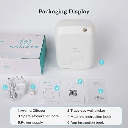 NAMSTE New Electric Aroma Diffuser Bluetooth 1000m³  Diffuser Essentail Oil  Aromatherapy Machine Device Electric Aromatic Oasis