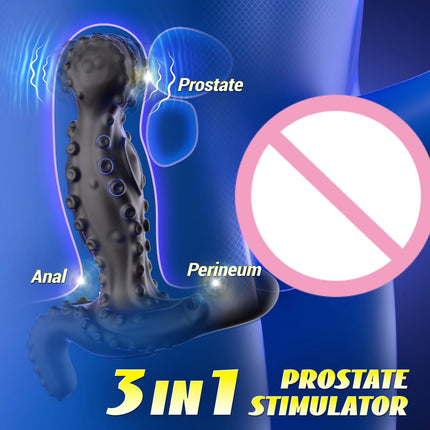KUSHOR 360° Rotating Prostate Massager Anal Vibrator for Men Remote Control Vibrating Butt Plug Adults Sex Toys for Gay Women
