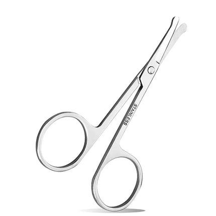 Stainless Steel Round Safety Scissors Eyebrow Makeup Scissor Beauty Nose Hair Trimmer Scissors Eyebrow with Sharp Head