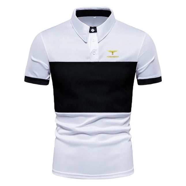 Summer men's business AIO printed comfortable and breathable POLO shirt, outdoor golf casual sports top