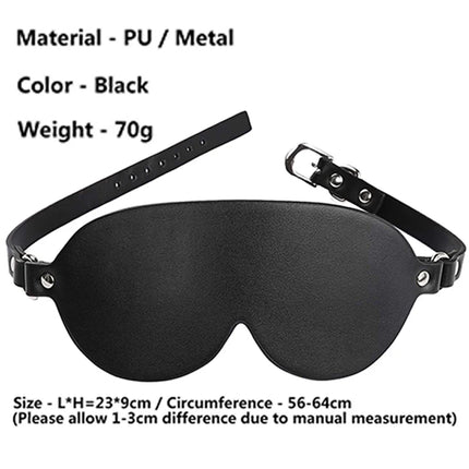 Adult Blindfold Sex Games Faux Leather BDSM Eye Mask For Men Women 18+ Exotic Riveted PU Buckle Sexy Party Club Coslay Mask