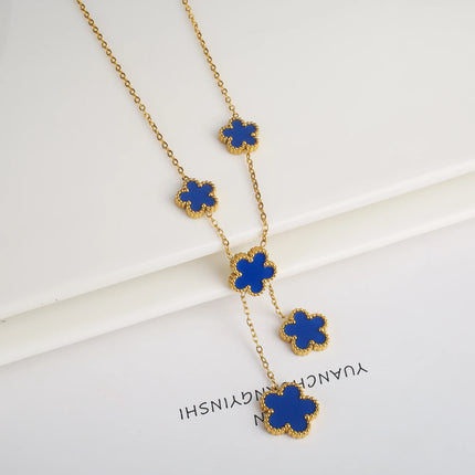 Hot Sale Stainless Steel Laser Five Leaf Flower Petal Adjustable Clover Bracelet Classic for Woman Girl Brand Jewelry Party Gift