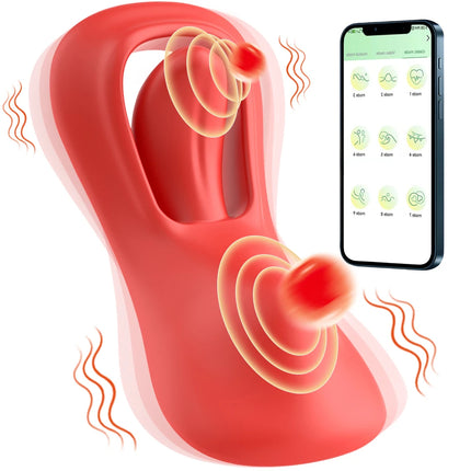APP Control Tongue Licking Vibrator Wearable Panties G-Spot Stimulator Nipple Vagina Orgasm Pussy Blowjob Sex Toys For Women
