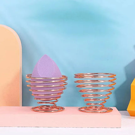 Elegant Stainless Steel Beauty Sponge Stand - Hygienic, Space-Saving Makeup Egg Holder & Dryer