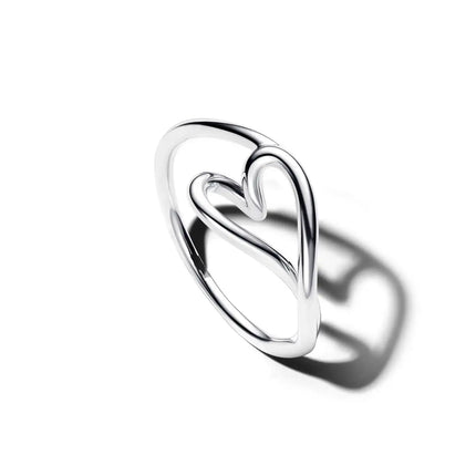 Luxury Hot Selling 925 Sterling Silver Heart-Shaped Flower And Butterfly Ring Suitable For Women's Party Jewelry Gifts