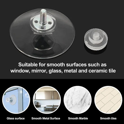 5/10Pcs Plastic Suction Cups PVC Sucker Pads Strong Adhesive Suction Holder with Screw Nut for Glass Bathroom Wall Door Window