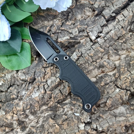 Ideal Gift for Men Mini Outdoor Straight Knife EDC Wilderness Hiking Fishing Multi-functional Gear with K Sheath Portable Practical Knife