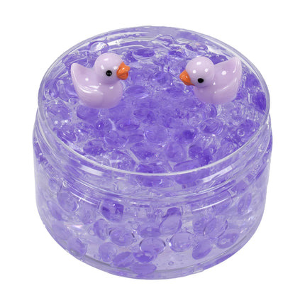 120ml Clear Beads Slime Kit with Duck Charms - Perfect Anti Stress Stretchy & Non-Sticky Crystal Slime Gift for Kids Teens