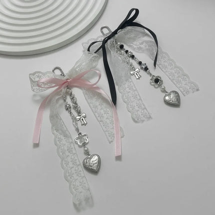 Y2K Phone Charm Bow Heart Star Keychain Pendant Kawaii Key Chain Bag Phone Chain Cute Accessory For Girls Women Jewelry