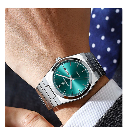 POEDAGAR Luxury Men's Watches Waterproof Luminous Date Week Men Watch Stainless Steel Casual Fashion Quartz Man Wristwatch Reloj