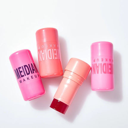 4pcs Matte expansion color, natural nude makeup, lips and cheeks, transparent jelly, powder blusher stick, powder blusher cream