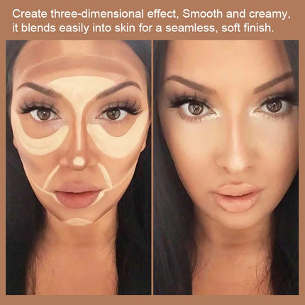 6-color concealer palette with brush,long-lasting concealer, waterproof full coverage concealers,Corrects Dark Circles,Red Marks