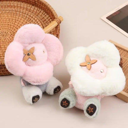 1PCS Sunflower Plush Hanging Ornament Backpack Hanging Chain Car Keychain Women's Bag Pendant