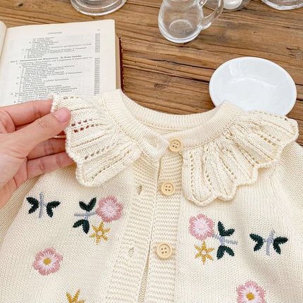 Winter Autumn Baby Girl Sweater Knit Full Sleeve Korean Infant Keep Warm Soft Princess Long Sleeve Kids Jacket Clothes 2025