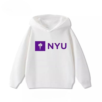 New York NYU Letters Children's Sweatshirt Boys and Girls Clothing Autumn and Winter Warm Student All-match Children's Hoodie