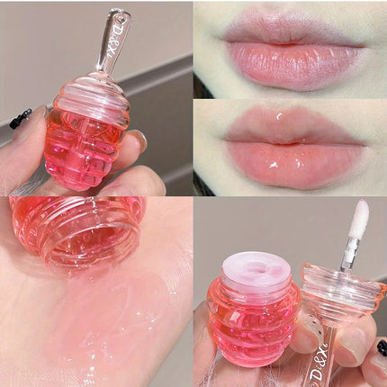 Small Honeypot Lip Oil Moisturizing and Fading Lip Pattern Water Lip Balm Dudu Lips