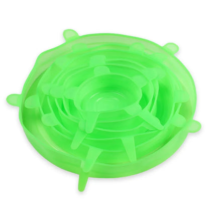 New Silicone Six-Piece Set Fresh-Keeping Cover Stretch 6-Piece Set Bowl Cover Refrigerator Microwave Sealed Fresh-Keeping Film