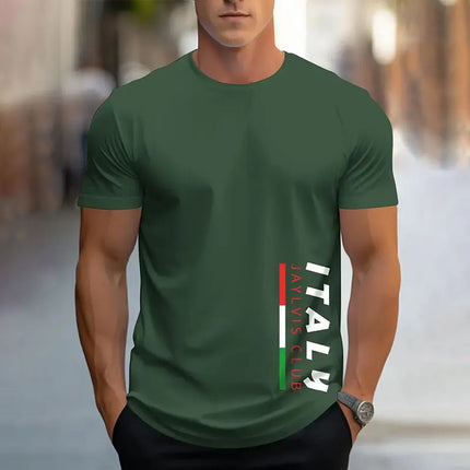 New Summer Men's Short Sleeve T Shirt Summer Breathable Round Neck Inspirational Quotes Letter Printed Top Fashion Streetwear