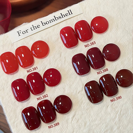 New Year Red Nail Polish Gel 2026 New Autumn/Winter Set, Cherry Wine Red, Makes Skin Look Brighter, Salon Specific