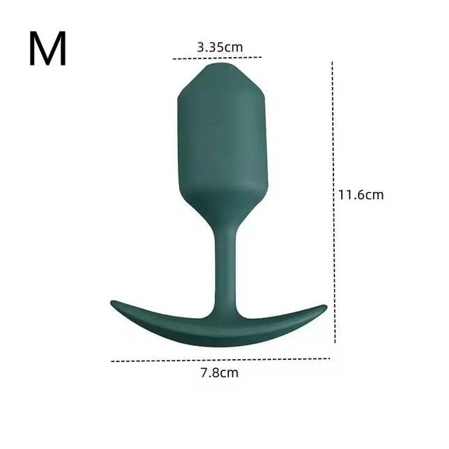 Weighted Anal Plug Anchor Type Base Silicone Butt Plug With Steel Ball Anus Masturbator Sex Toys For Women Men Gay Adult Toy
