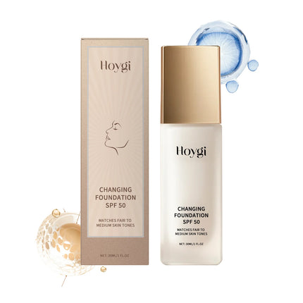 Protective Concealing Foundation: Lightweight & Matte, Gentle & Moisturizing, Brightening, Suitable for Oily & Dry Skin