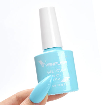 #758 Milky White Venalisa Nail Gel Polish Pearl Color Fall Nails TPO Free Long Wear Diamond Top Soak Off UV LED Gel Nail 7.5ml