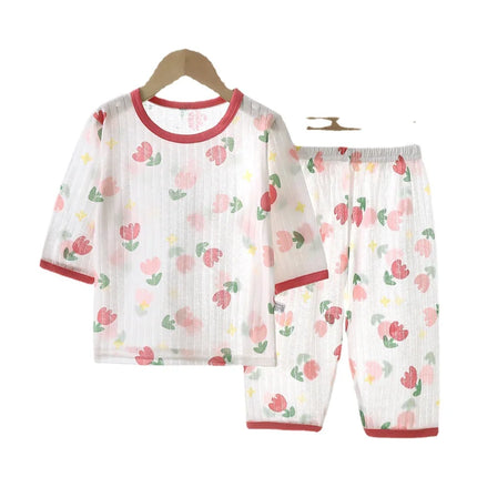 Baby Pajamas Sets Cotton Child Pajamas Toddler Long Sleeve Baby Nightwear Pyjamas Kids Cartoon Homewear Clothes