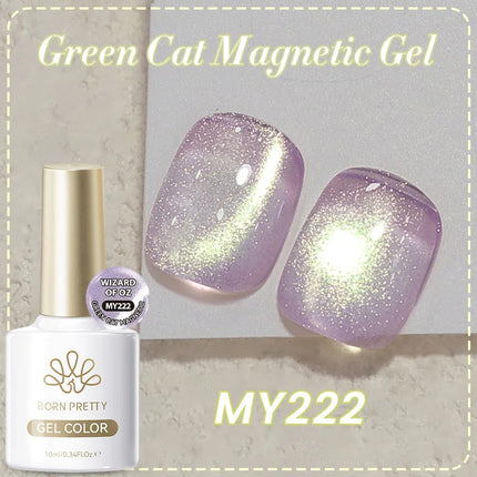 BORN PRETTY 10ml Auroras Glitter Cat Magnetic Gel Nail Polish Jelly Glass Bead Semi Permanent Soak Off UV LED Varnish Manicure